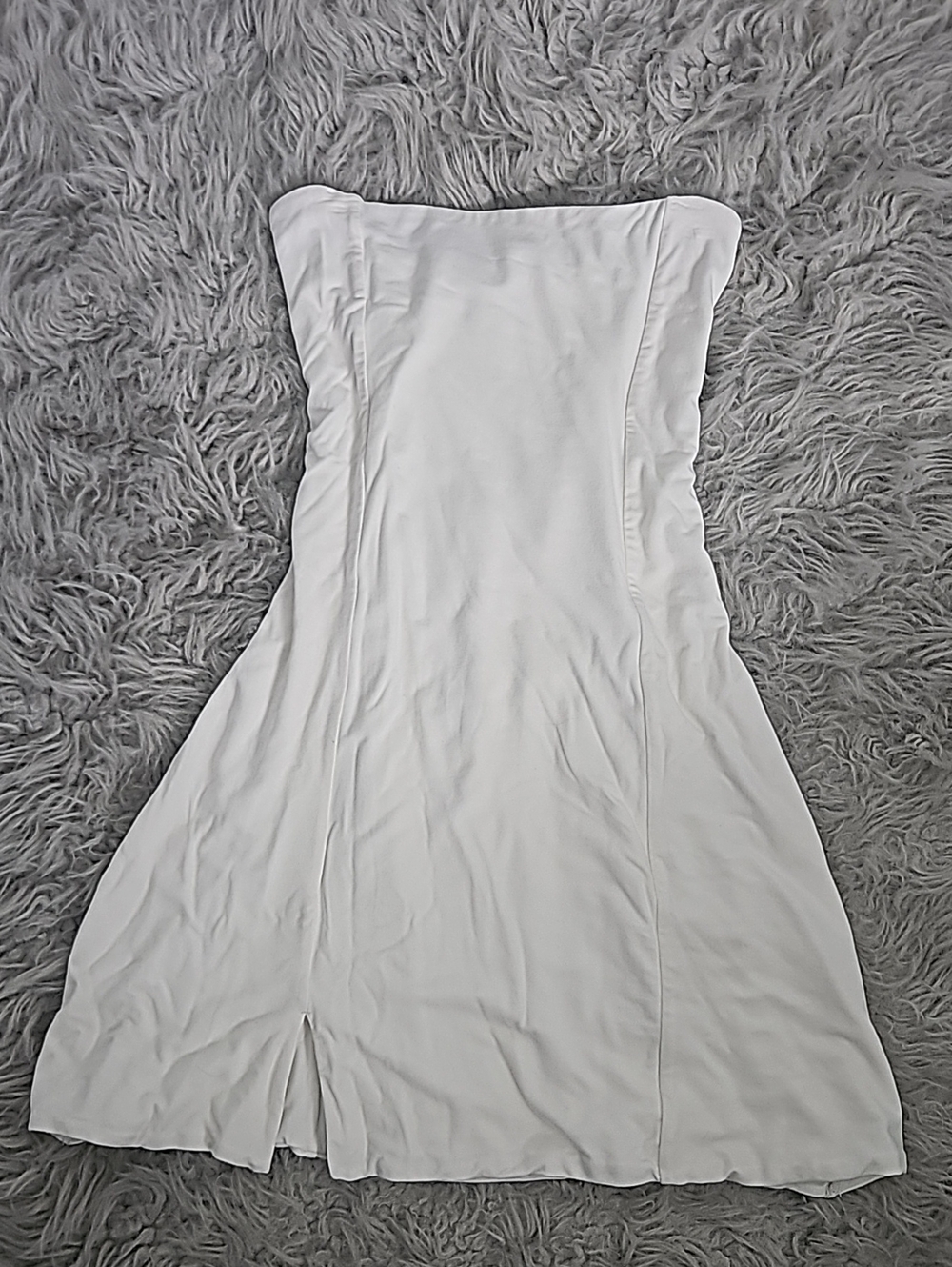 Oh Polly Strapless White Midi Dress
